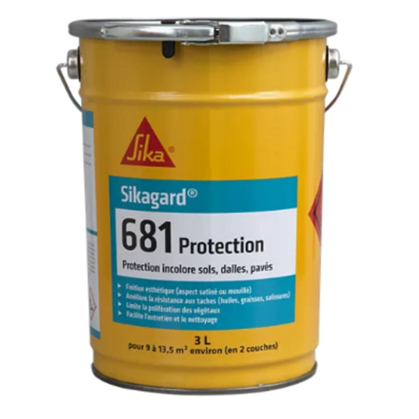 Imprégnation incolore pour sols et façades extérieures - Sikagard 681 Protection - 11,00 LTR
