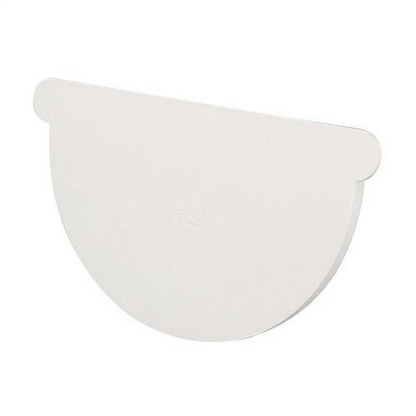 Fond de naissance demi-rond Nicoll pour gouttière - Gauche/Droite - Développé 33 cm - Largeur 173 mm - Techtan - Blanc