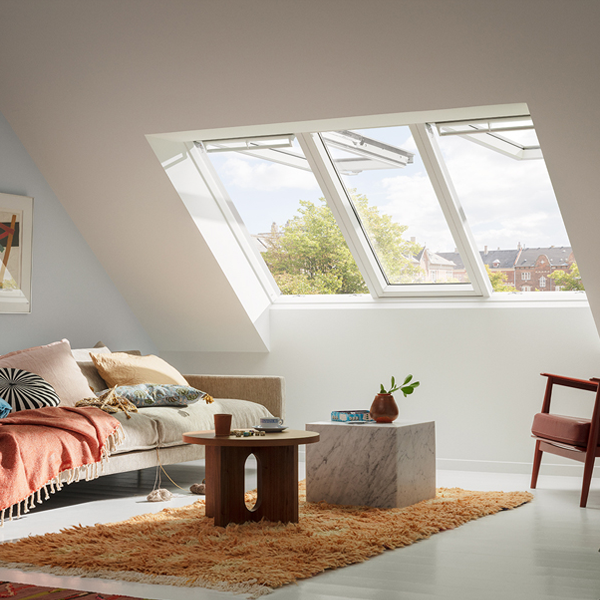 Fenêtre de toit à projection Velux GPL Tout Confort - Finition WhiteFinish - 134,0 CM x 98,0 CM