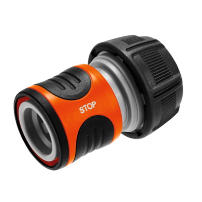 Raccord rapide avec fonction aquastop - Gardena - Pour tuyau d'arrosage Ø 19 mm