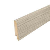 Plinthe MDF pour parquet stratifié Egger - Hauteur 80 mm - Ép.17 mm - Longueur 2,40 m - Chêne Berdal Gris