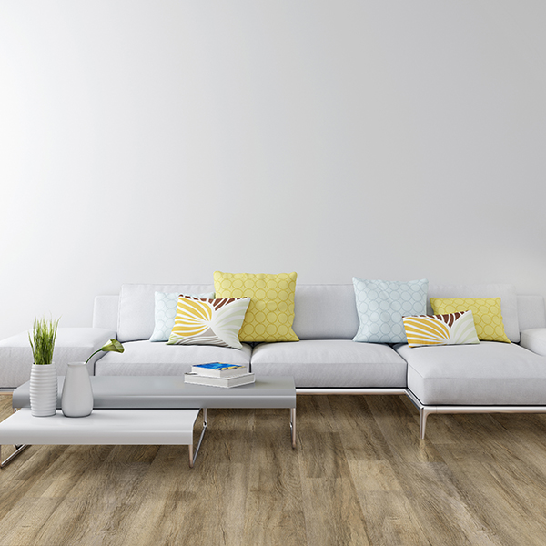 Lame de vinyle rigide à clipser CLIP 55 EDILIS avec sous-couche intégrée pour sol intérieur - Canopy - 18 CMx122 CM ép.5.5 MM