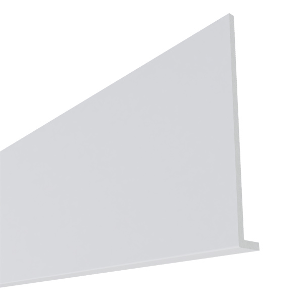 Planche de rive PVC Rivecel L9 à profil carré - Blanc - Haut. 300,00 MM - ép. 9,00 MM - Long. 5,00 M