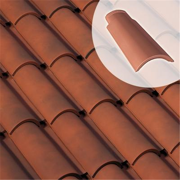 Demi-tuile en terre cuite Galléane 12 - Rouge