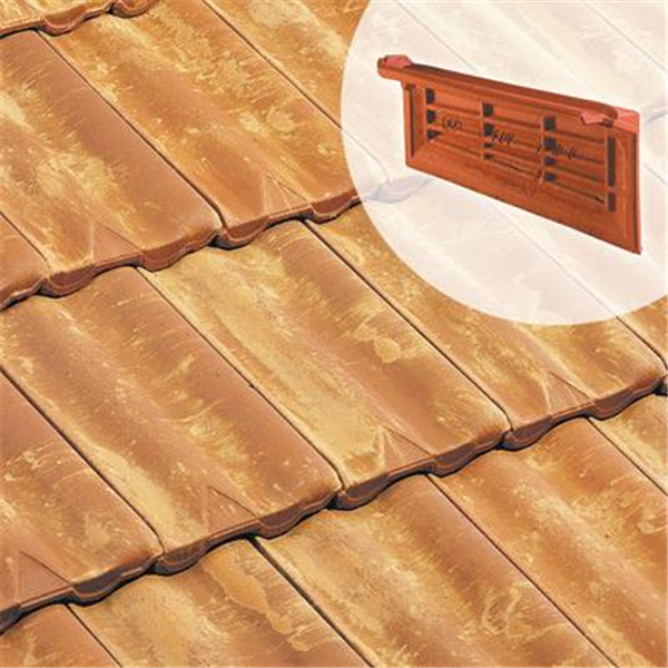 Tuile de rive droite en terre cuite - Delta 10 Ste Foy - Nuancé paille