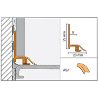 Angle rentrant DILEX I/AS20BW pour profilé de jonction Dilex AS20BW - Blanc brillant