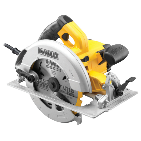 Scie circulaire filaire Dewalt DWE575K-QS - Ø 190 mm - 1600W - en coffret avec lame carbure 24 dents et guide parallèle