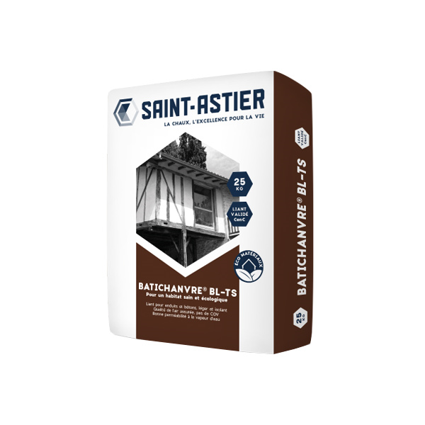 Liant à la chaux pour béton de chanvre et enduit - Batichanvre BL-TS - sac de 25,0 KG