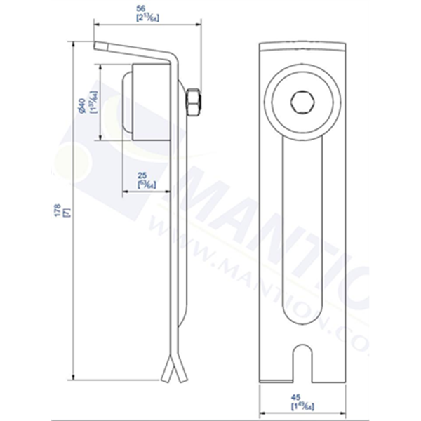 Butoir à sceller avec tampon amortisseur