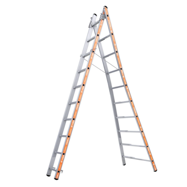 Échelle transformable 2 plans - Pronor Tubesca - Hauteur d'accès 5,82 m - Aluminium