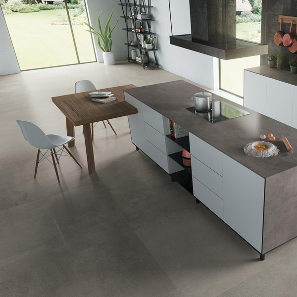 Carrelage grès cérame Pearl effet béton - Sol et mur intérieur - Boost - 80 x 80 cm - ép.  9 mm