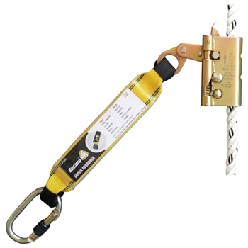 Antichute stop chute coulissant Levac avec absorbeur de chocs et mousqueton à vis - Usage vertical uniquement