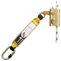 Antichute stop chute coulissant Levac avec absorbeur de chocs et mousqueton à vis - Usage vertical uniquement