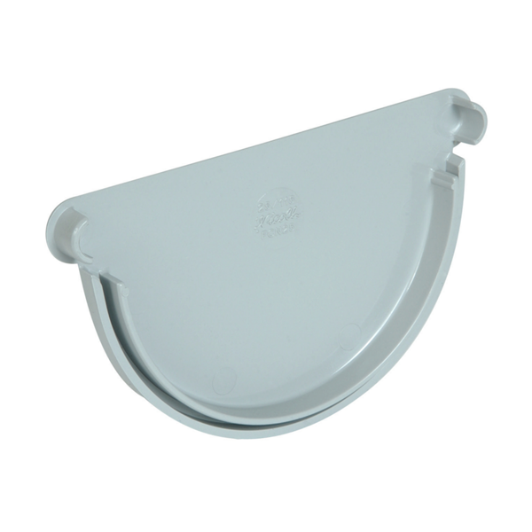Fond de naissance Nicoll pour gouttière demi-ronde de 25 cm - Longueur 20 mm - Techtan - Gris clair