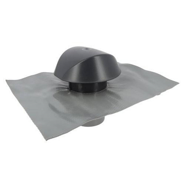 Chapeau de ventilation avec collerette d'étanchéité Nicoll Atemax VVE10 - mâle Ø 100 MM - Anthracite