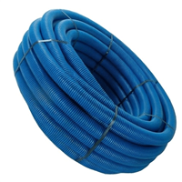 Gaine TPC en polyéthylène annelée bleue pour canalisations eau potable - Diamètre 63,0 mm - Couronne 25,00 m