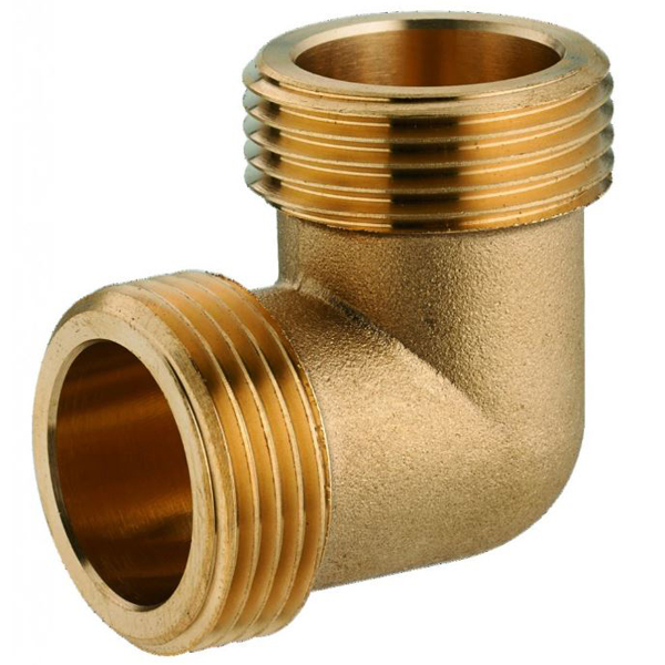Coude à 90° mâle égal à visser  pour tube en cuivre - M 20 x 27 - Noyon & Thiebault - Laiton