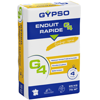 Enduit en poudre à prise rapide Gypso G4 pour joint de plaque de plâtre et doublage - séchage 4h - sac de 25 kg