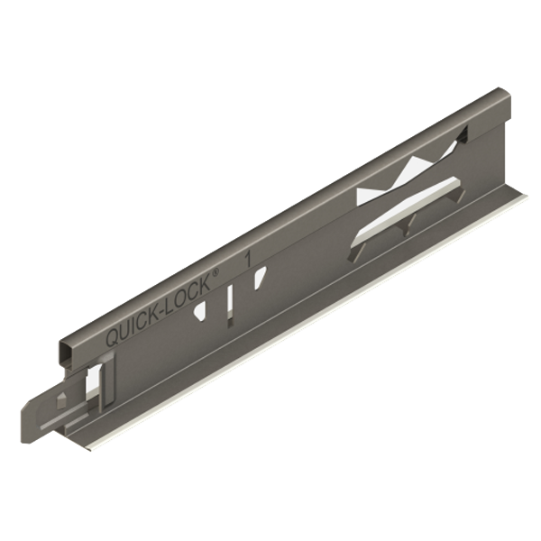 Porteur pour plafond suspendu Quick Lock Clip-On T15 - 38 x 15 mm - longueur 3,00 m - laqué Blanc