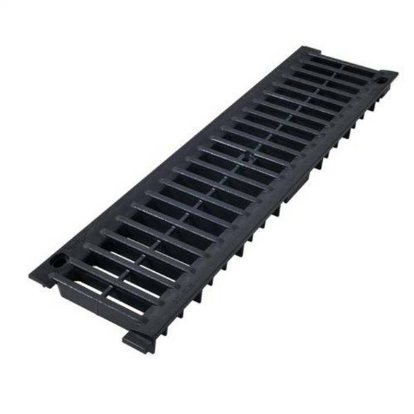 Grille PVC pour caniveaux de piscine - Connecto A15 Anthracite - largeur int. 100 mm - longueur 500 mm
