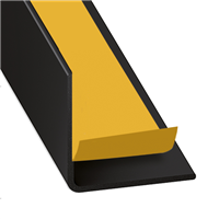 Cornière d'angle adhésive PVC noir laqué - 20 x 20 mm - longueur 1.3 m