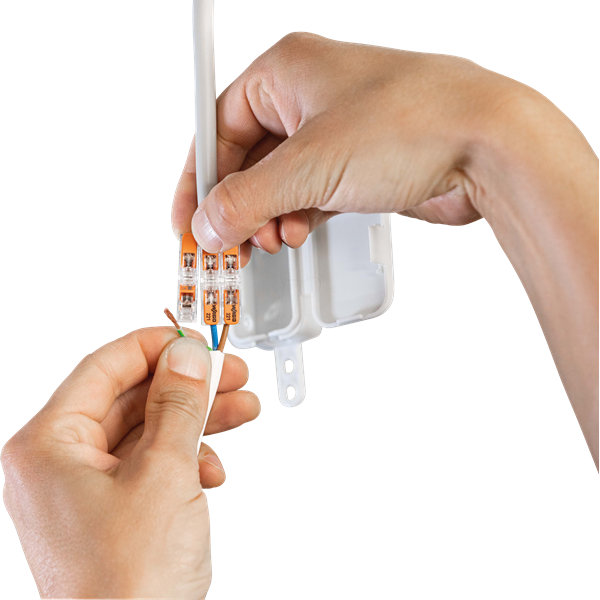 Borne à levier 221 Wago - 2 connexions 0,2 à 4 mm² - tous types de conducteurs - lot de 60