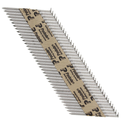 Clou cranté 34° inox A2 en bande Paslode avec gaz pour IM90i - 2,8x63 mm - boîte de 1250