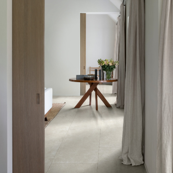 Carrelage intérieur effet pierre en grès cérame rectifié - Tiempo - 60,0 CM x 60,0 CM - ép. 8,50 MM - Bianco