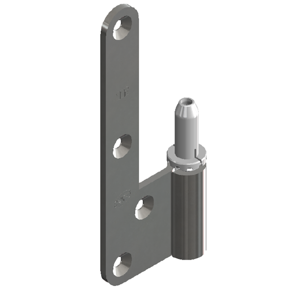 Paumelle lame mâle en L pour huisserie bois BCP NF Droite