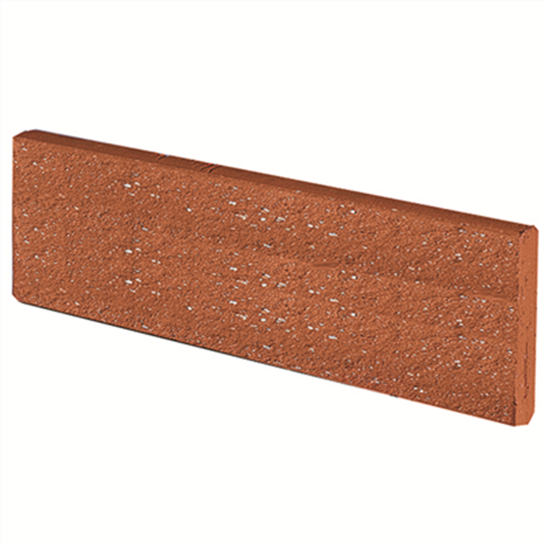 Plaquette de parement en terre cuite sablé Terreal Rouge orangé - 22 CMx5 CM ép.14 MM