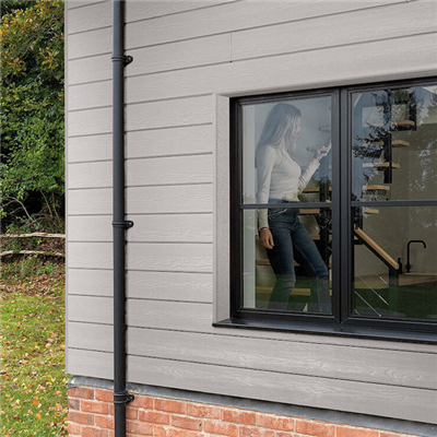 Bardage fibre ciment Cedral Click finition relief - 186 mm x 12,00 mm - L. 3,60 m - Gris platine C05