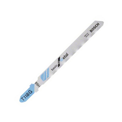 Lame de scie sauteuse pour métal - T 118 D Basic for Metal Bosch - Jeu de 5 lames