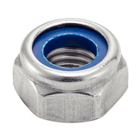 Ecrou hexagonal indesserable (frein) din985 inox A4 05 - boîte de 200