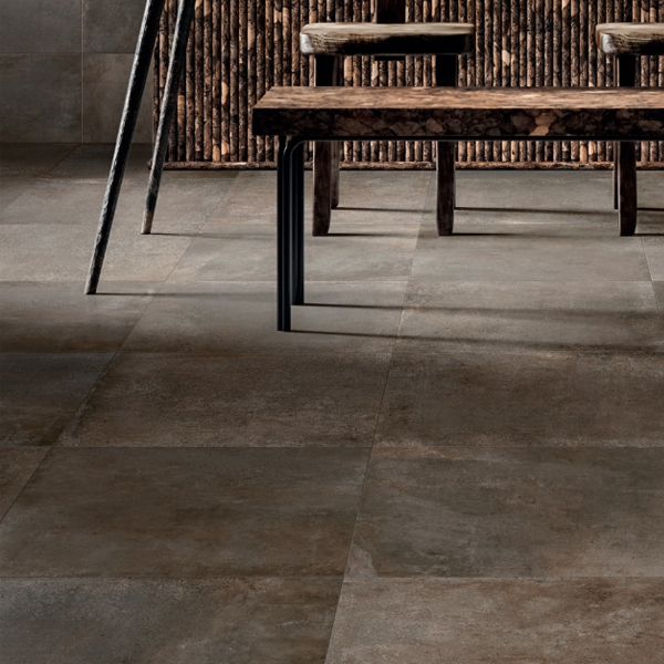 Plinthe de carrelage intérieur en grès cérame émaillé rectifié effet pierre Dolmen - 71,0 CM x 7,5 CM - Carbone