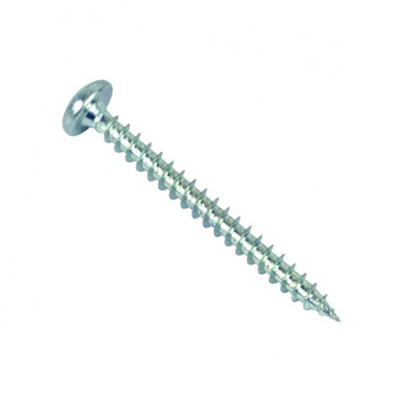 Vis bois aggloméré tête cylindrique Pozidriv zingué blanc - Filetage total M4x25mm - Boîte de 500