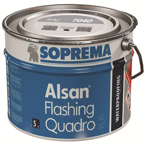 Système d'étanchéité liquide professionnel Alsan® Flashing Quadro - RAL 7040 - Seau de 5 kg