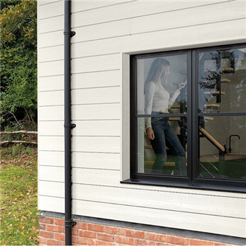 Lame de bardage en fibres-ciment Cedral Click finition relief - 186 MM x 12,00 MM - L. 3,60 M - Blanc C01