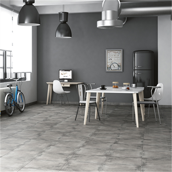 Carrelage intérieur effet terre cuite en grès cérame émaillé - BESSAC - 45 CM x 45 CM - ép. 9,2 MM - Anthracita