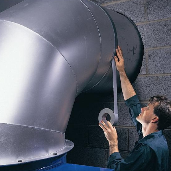 Adhésif multi-usages - Toile américaine polyéthylène - Largeur 50 mm - Rouleau de 25 m - Noir