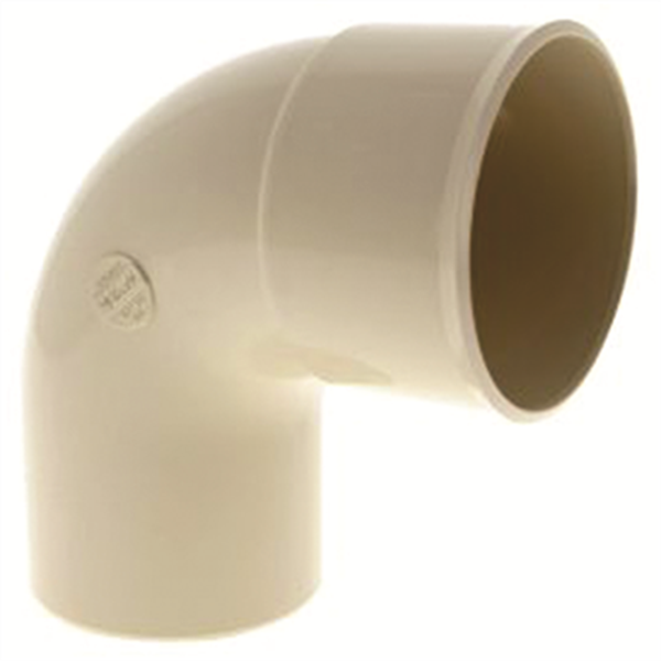 Coude mâle/femelle Nicoll pour tube de descente - Angle 87°30 - Diamètre 80 mm - Techtan Sable