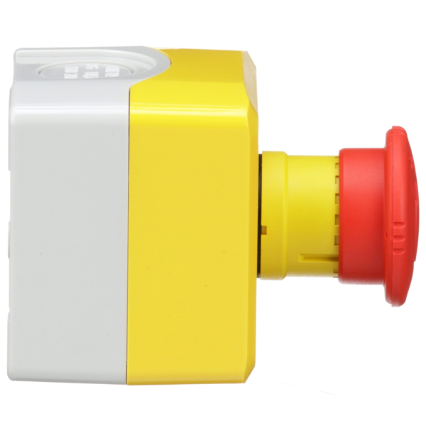 Boîte de bouton d'arrêt d'urgence Schneider XALK178 - jaune et rouge - pousser tourner - 10 A - Ø 40 mm