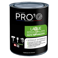 Laque antirouille Théodore Pro'G - Fer intérieur extérieur - Noir mat Ral 9005 - Pot de 1L