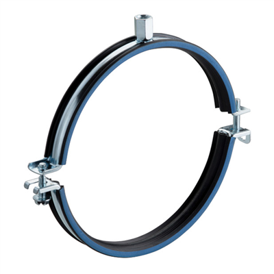 Collier de serrage isolé pour gaine de ventilation - Erico - Tige M8/M10 - Ø 200 mm - Boîte de 15