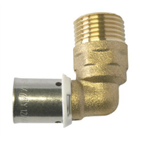 Coude male à sertir - Male coudé 15/21 - PER Ø16