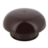 Chapeau de ventilation rond Nicoll - Diamètre 204 mm - Sortie 125 mm - Sans moustiquaire - PVC anti-UV - Marron