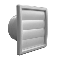 Clapet d'aération extérieur à volets avec piquage - ø 100/130 - Blanc