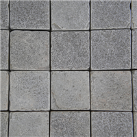 Pavé scié antique décoratif en pierre naturelle CALCAIRE BESTONE - gris - 12x12 cm ép. 4 cm