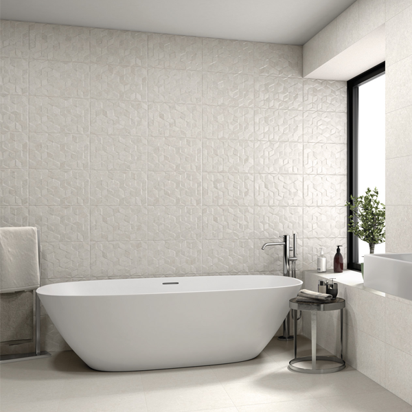 Faïence murale effet pierre avec relief Edilis Evora - 60,0 CM x 30,0 CM - ép. 8,5 MM - Gris