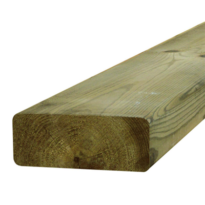 Bois d'ossature en Pin - raboté 4 faces AA - Traité Classe 4 Vert - 95 MM x 45 MM - 4,20 M