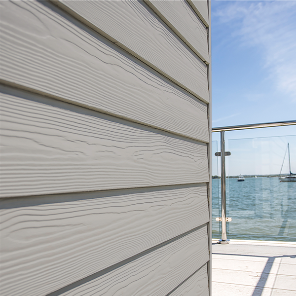 Bardage fibre ciment Cedral Lap finition relief - 190 mm x 10,00 mm - L. 3,60 m - Gris platine C05